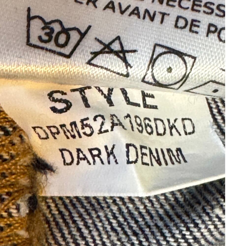 Dear John High Rise Wide Leg Cropped Jeans Dark Wash Button Fly Women's 26 - Picture 11 of 11